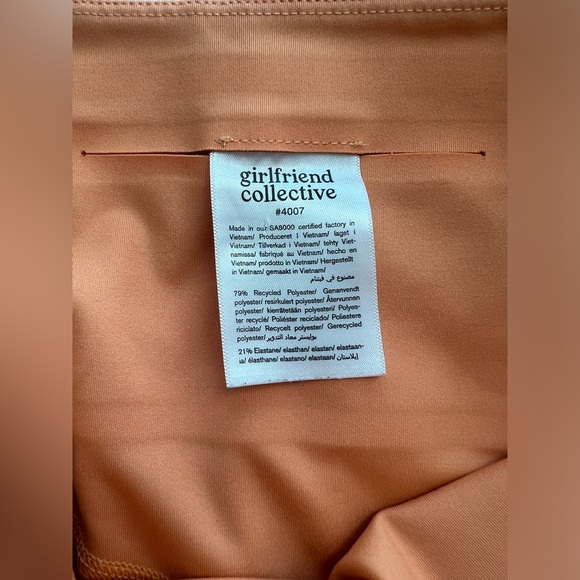 Girlfriend Collective Orange Compressive High Rise Leggings Size Small - Picture 7 of 8